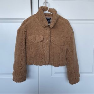 Cropped sherpa jacket